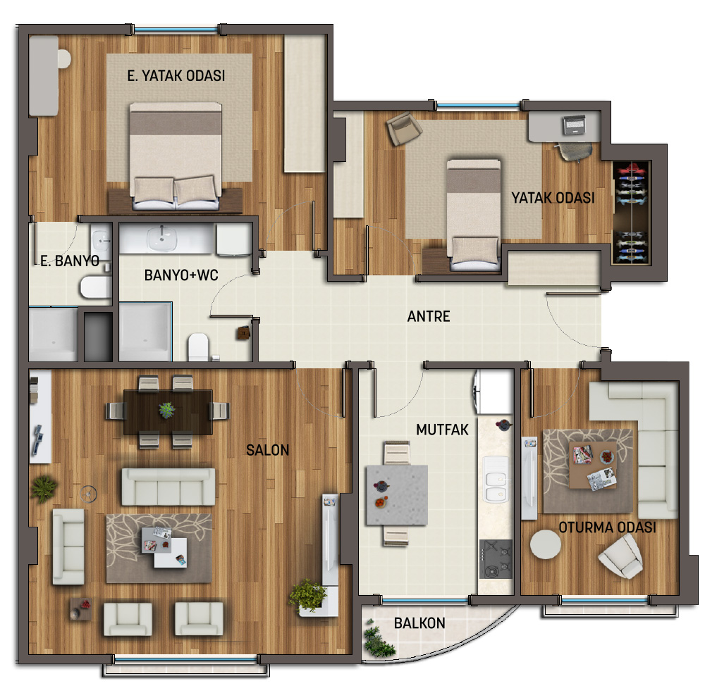 Panorama Hill - Kule Kat Planı 4-1B